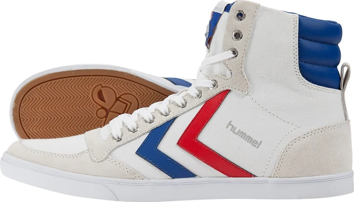 hummel Slimmer Stadil High white/blue/red/gum (Herren)