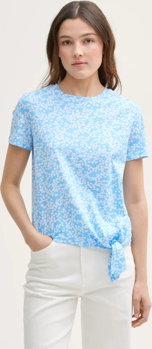 Tom Tailor Knoten-Detail T-Shirt kurzarm small flower print (Damen)