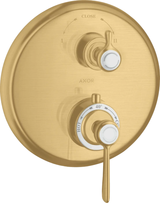 Hansgrohe Axor Montreux Thermostat Unterputz mit Hebelgriff und Ab- und Umstellventil brushed gold optic