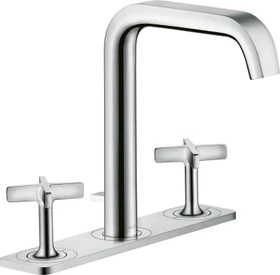Hansgrohe Axor Citterio E 3-Loch Waschbeckenarmatur mit Platte edelstahloptik