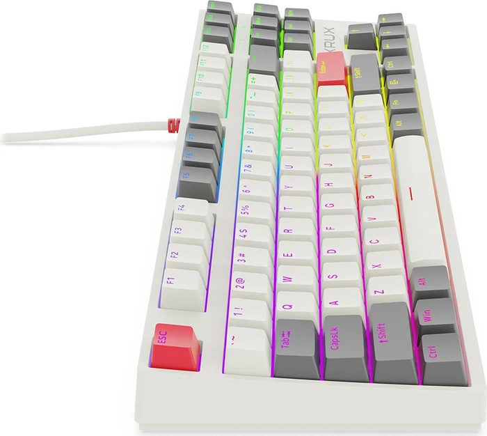 Krux Atax Pro RGB, Creator Retro, TKL, PBT, LEDs RGB, Gaote Outemu BLACK, USB, US