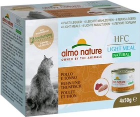 almo nature HFC Natural Light Meal Cat Mega, Huhn und Thunfisch, 200g (4x 50g)