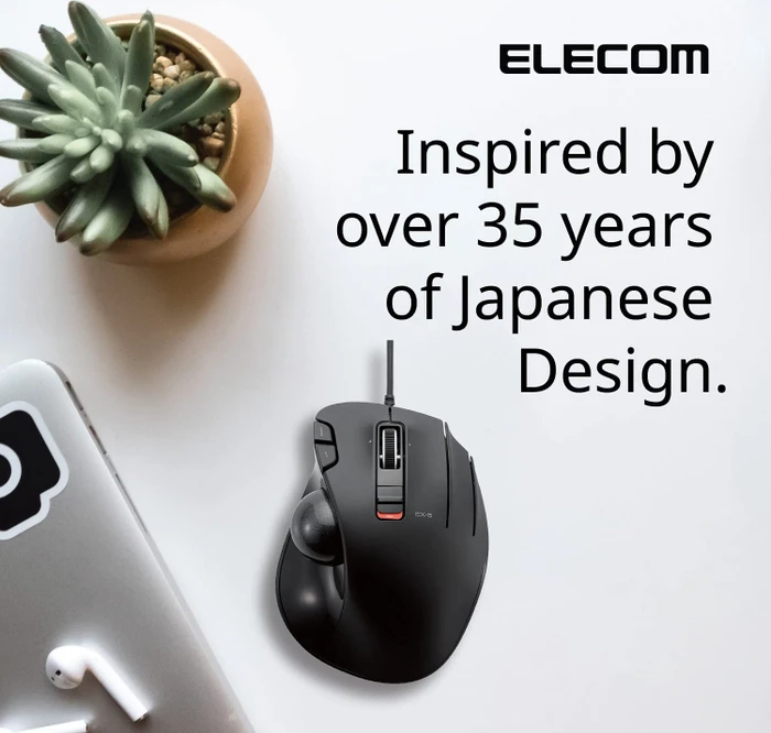 Elecom EX-G M-XT2URBK Wired Trackball schwarz, Rechtshänder, USB-A