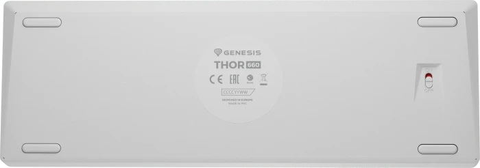Genesis Thor 660 G2 Wireless, PBT, weiß, LEDs RGB, Gateron BROWN, USB/Bluetooth, US