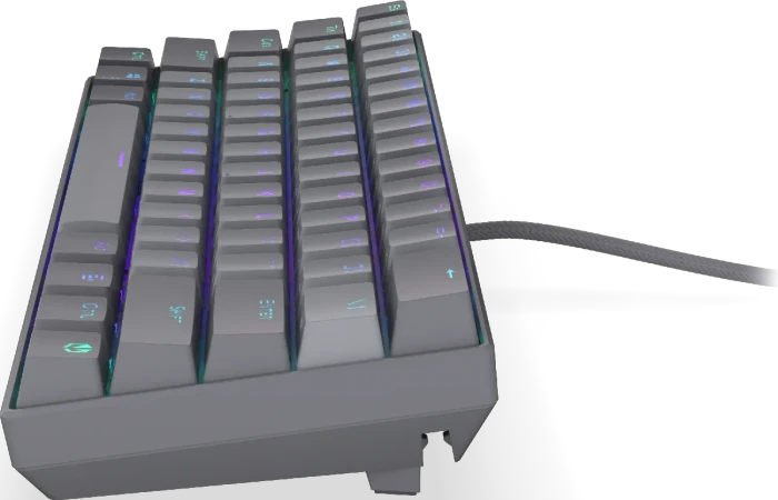 Endorfy Thock V2 Compact, PBT, grau, LEDs RGB, hot-swap, Endorfy RED, USB, US