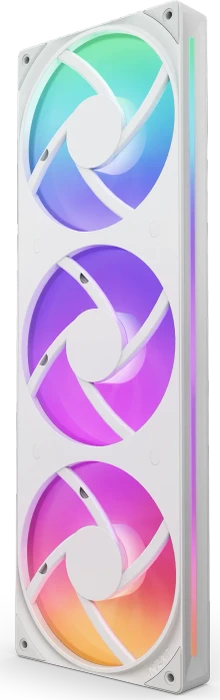 NZXT F Series F360 RGB Core Single-Frame Fan Unit, Matte White, weiss, LED-Steuerung, 3x 120mm