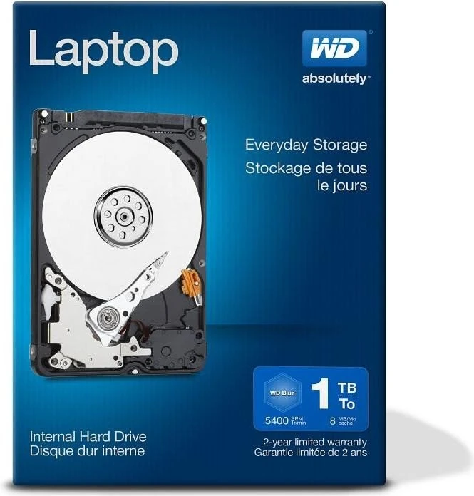 Western Digital WD Laptop Everyday 1TB, 512e / 2.5" / SATA 6Gb/s, retail