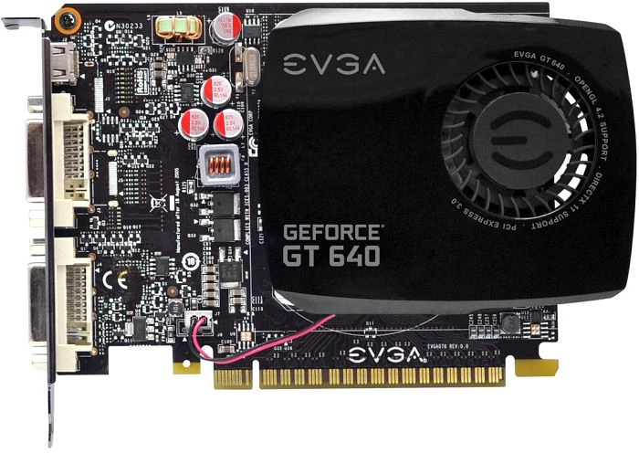 EVGA GeForce GT 640 Single-Slot, 2GB DDR3, 2x DVI, Mini HDMI