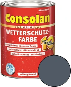 Consolan Wetterschutz-Farbe außen schiefer, 2.5l