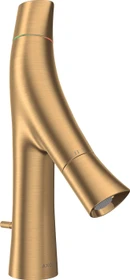 Hansgrohe Axor Starck Organic 80 Waschbeckenarmatur mit Ablauffernbedienung brushed brass