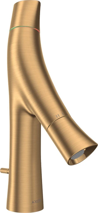 Hansgrohe Axor Starck Organic 80 Waschbeckenarmatur mit Ablauffernbedienung brushed brass