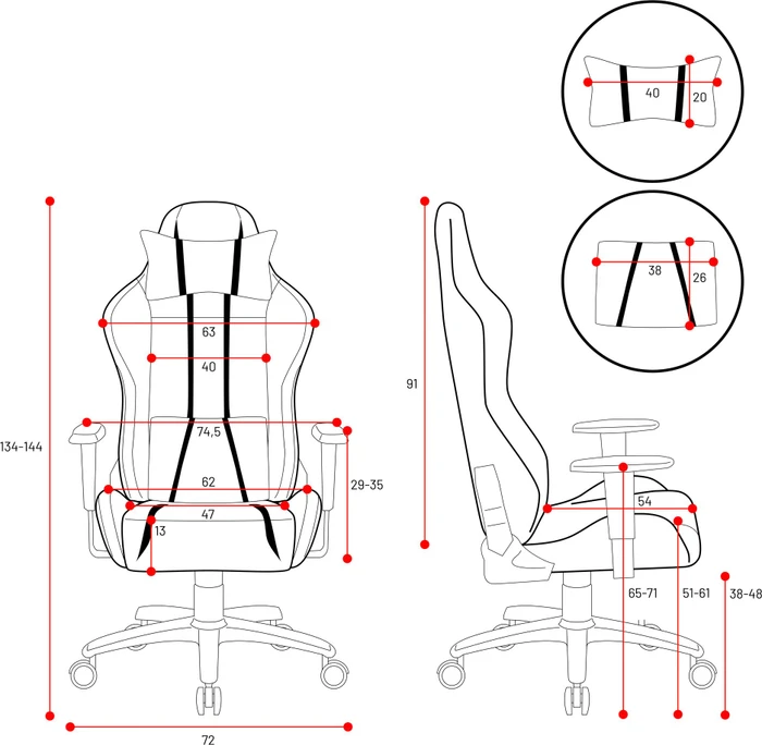 Diablo Chairs X-One 2.0 King Gamingstuhl, weiß/schwarz