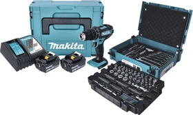 Makita DHP482JX13 Akku-Schlagbohrschrauber inkl. MAKPAC + 2 Akkus 3.0Ah + Zubehör