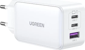 Ugreen Nexode 65W GaN USB-C Wall Charger 3-Ports weiß