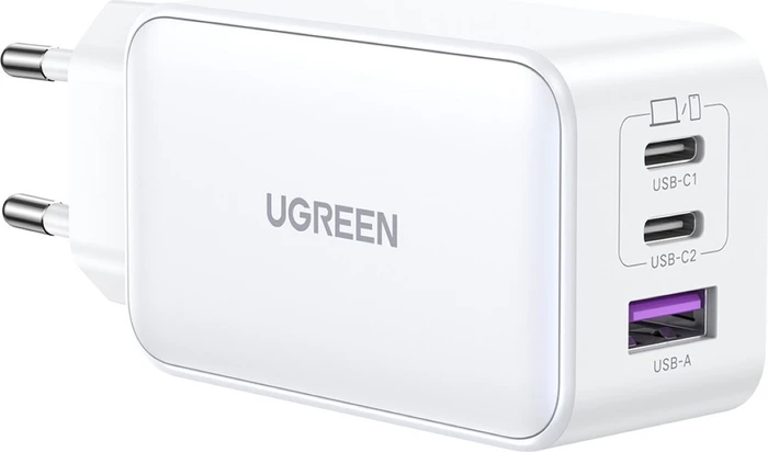 Ugreen Nexode 65W GaN USB-C Wall Charger 3-Ports weiß
