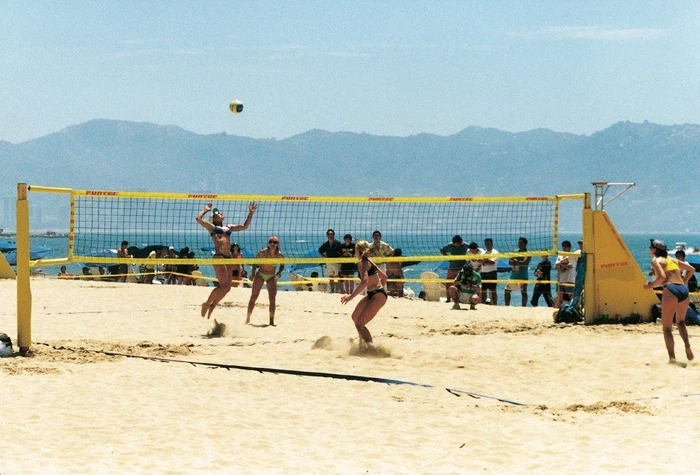 Huck Beach Turnier Volleyballnetz blau