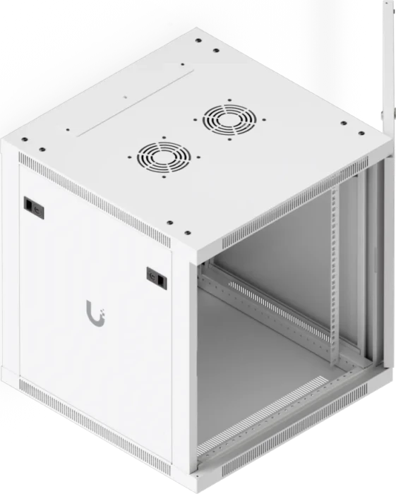 Ubiquiti 12U Rack Cabinet, 19" Wandgehäuse 12HE, Gitternetztür, weiß, 600mm tief