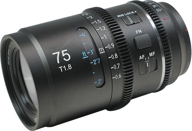 Sirui Astra 75mm T1.8 Full-Frame AF 1.33x Anamorphic Cine Blue Flare für Sony E