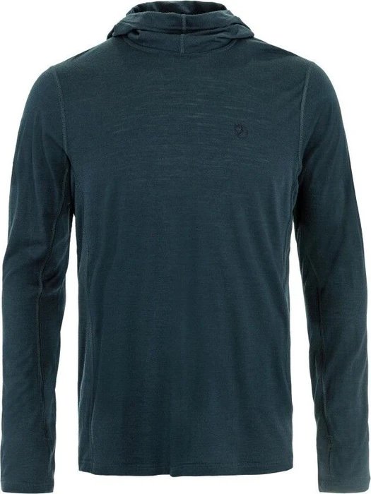 Fjällräven Abisko Wool Hoodie Funktionsshirt langarm dark navy (Herren)