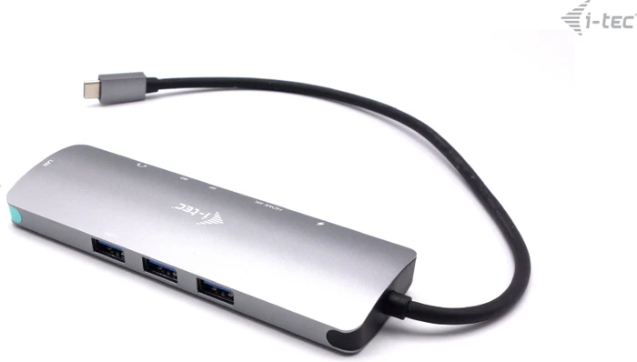 i-tec Metal Nano Dock, inkl. Netzteil, USB PD 100W, USB-C 3.0 [Stecker]