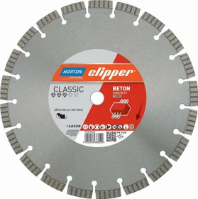 Norton Clipper Classic Beton Turbo Diamanttrennscheibe, 350x3.2x25.4mm, 1 Stück