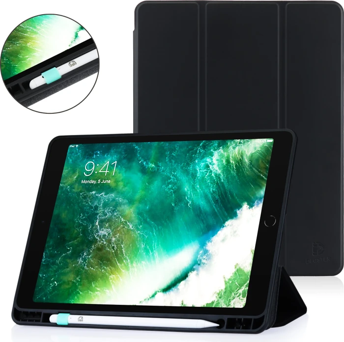 Deqster Slim Case für Apple iPad (7/8/9.Gen) 10.2", schwarz