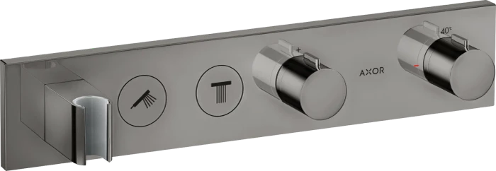 Hansgrohe Axor ShowerSolutions Thermostatmodul Select 460/90 Unterputz für 2 Verbraucher polished black chrome