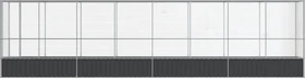vidaXL Voliere, silber/grau, 834.5x212x107cm