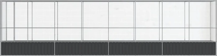 vidaXL Voliere, silber/grau, 834.5x212x107cm