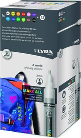 Lyra Graduate Mark All Permanentmarker 2mm sortiert, 12er-Set, Box