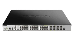 D-Link DGS-3630 Rackmount Gigabit Managed Switch, 20x RJ-45, 4x RJ-45/SFP, 4x SFP+, 370W PoE+ (DGS-3630-28PC/SI)