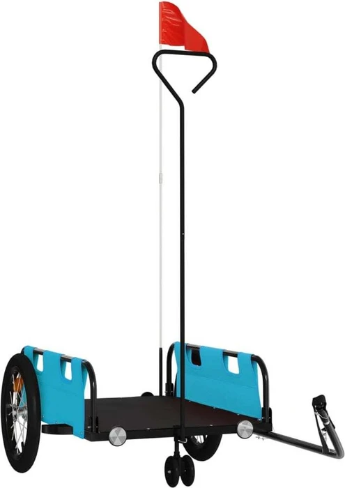 vidaXL Transport 124x64.5cm Fahrradanhänger blau