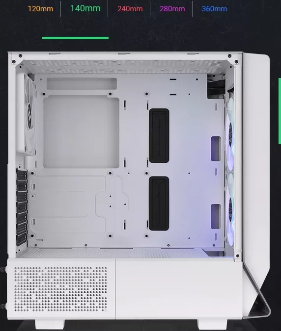 Thermaltake Ceres 300 TG ARGB Snow Edition, weiß, Glasfenster