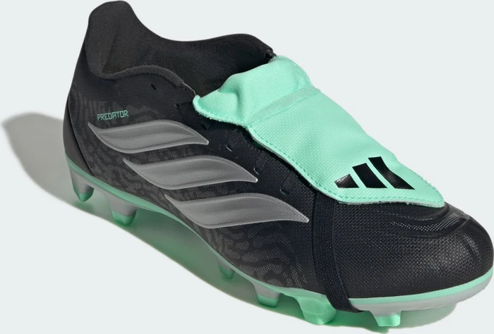 adidas Predator Club Fold-Over Tongue FG/MG core black/silver metallic/pulse mint (Herren)