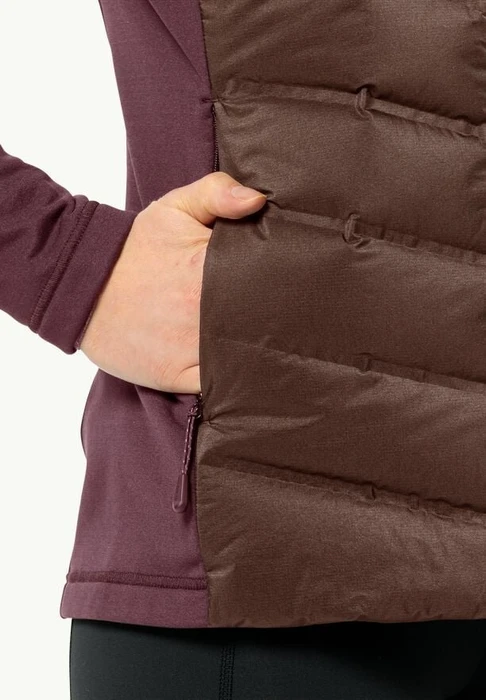 Jack Wolfskin Tasman Down Hybrid Funktionsjacke dark maroon (Damen)