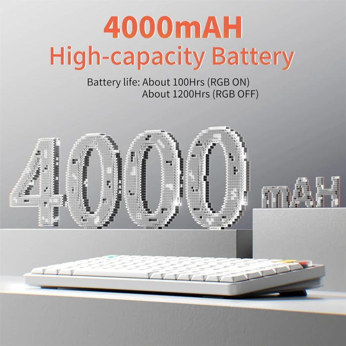 NuPhy Air75 V3 Mac/PC, Nova White, weiß/silber, hot-swap, Low-Profile Red nano, USB/Bluetooth, DE