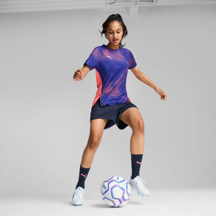 Puma King Ultimate FG/AG puma white/bluemazing/flat light gray/sunset glow (Damen)