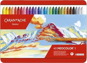 Caran d'Ache Neocolor I Wachskreide sortiert, 40 Farben, 40er-Set