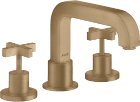Hansgrohe Axor Citterio 3-Loch Wannenrandarmatur mit Kreuzgriffen brushed bronze