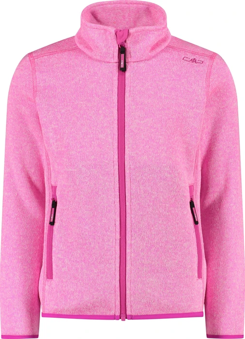 CMP Fleece Knit-Tech Meliert Jacke bubblegum/bianco (Junior)