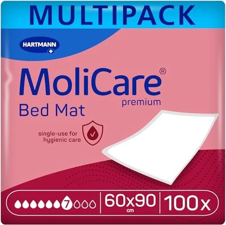 Hartmann MoliCare Premium Bed Mat 7 Tropfen Bettschutzeinlage, 60x90cm, 100 Stück