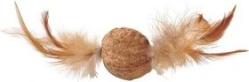 Hunter Moa Ball, mit Feder, Kork und Katzenminze, braun
