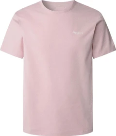 Pepe Jeans Logodruck Slim Fit T-Shirt kurzarm ash rose pink (Herren)