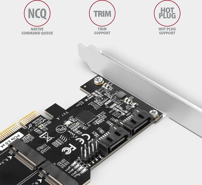 Axagon 2x SATA 6Gb/s, 2x M.2 SATA, PCIe 3.0 x2