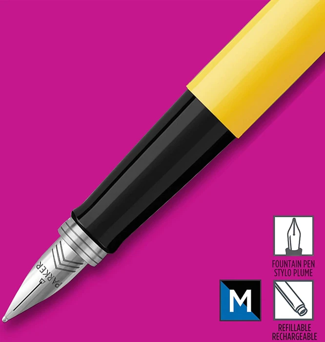 Parker Jotter Originals gelb, rechte Hand, mittel