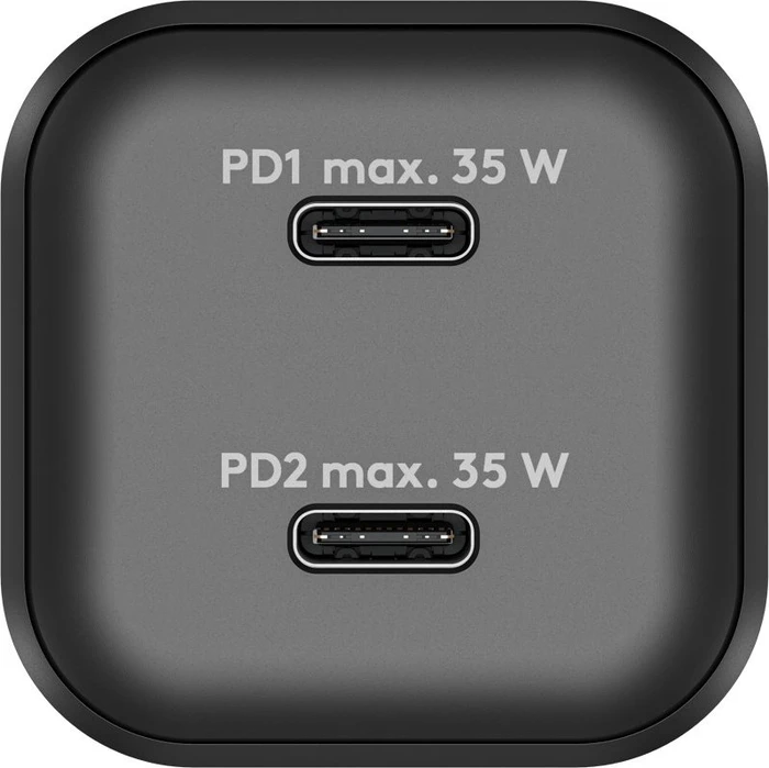 Wentronic Goobay USB-C PD GaN Dual-Schnellladegerät Nano 35W schwarz