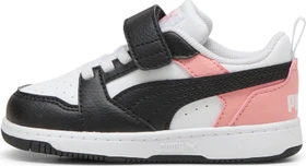 Puma Rebound V6 Lo puma white/puma black/pink fruit (Junior)