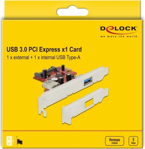 DeLOCK 2x USB-A 3.0, PCIe x1