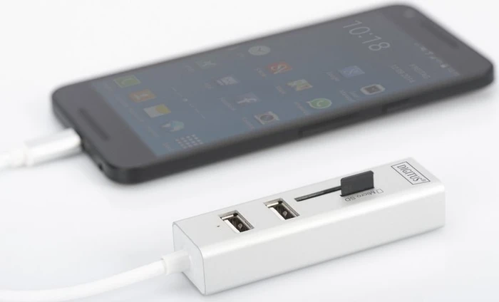 Digitus USB-Hub, 3x USB-A 2.0, USB-C 2.0 [Stecker]