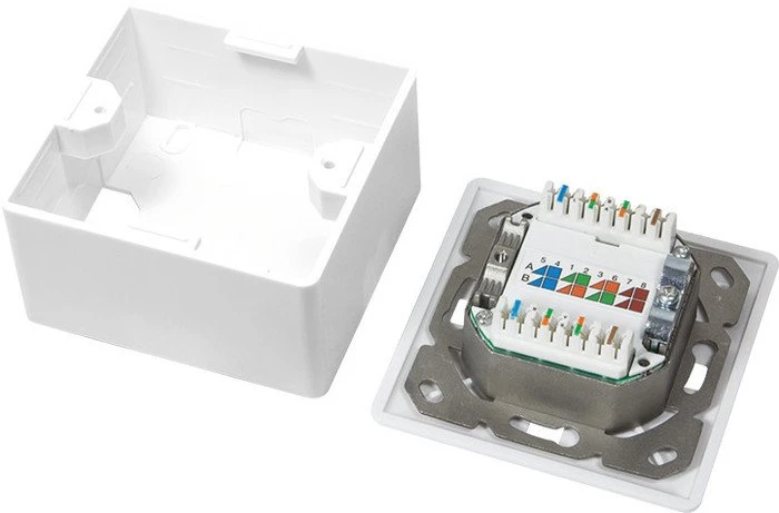 LogiLink Cat6 Anschlussdose Aufputz, 2x RJ-45